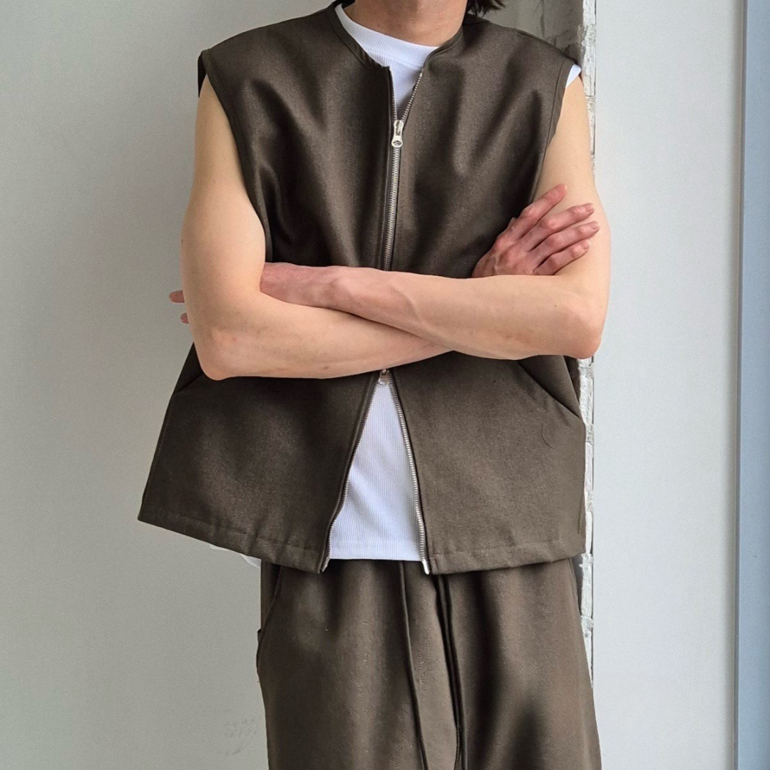 Washed work Denim Vest