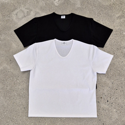 U-Neck Cropped Ponte Tee