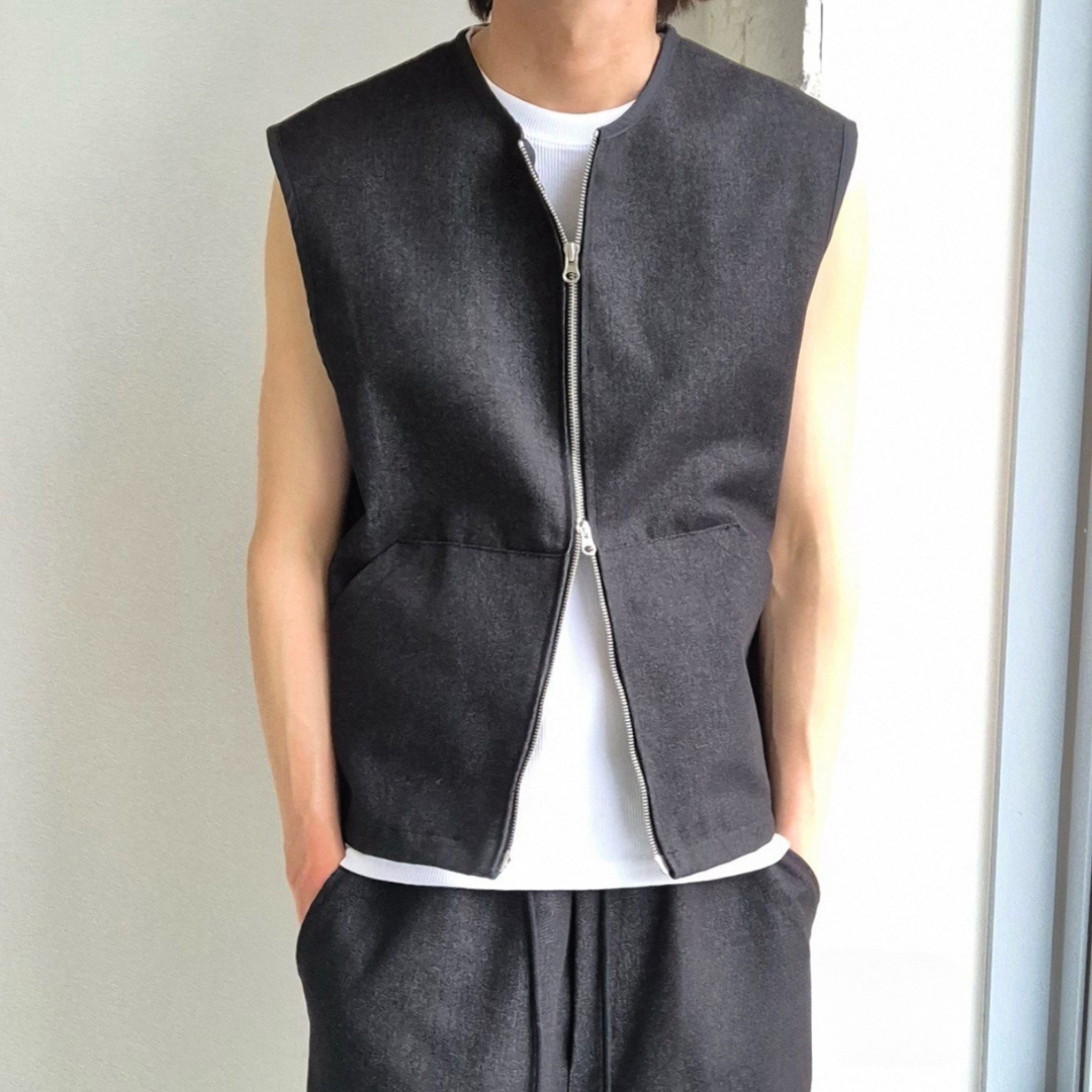 Washed work Denim Vest