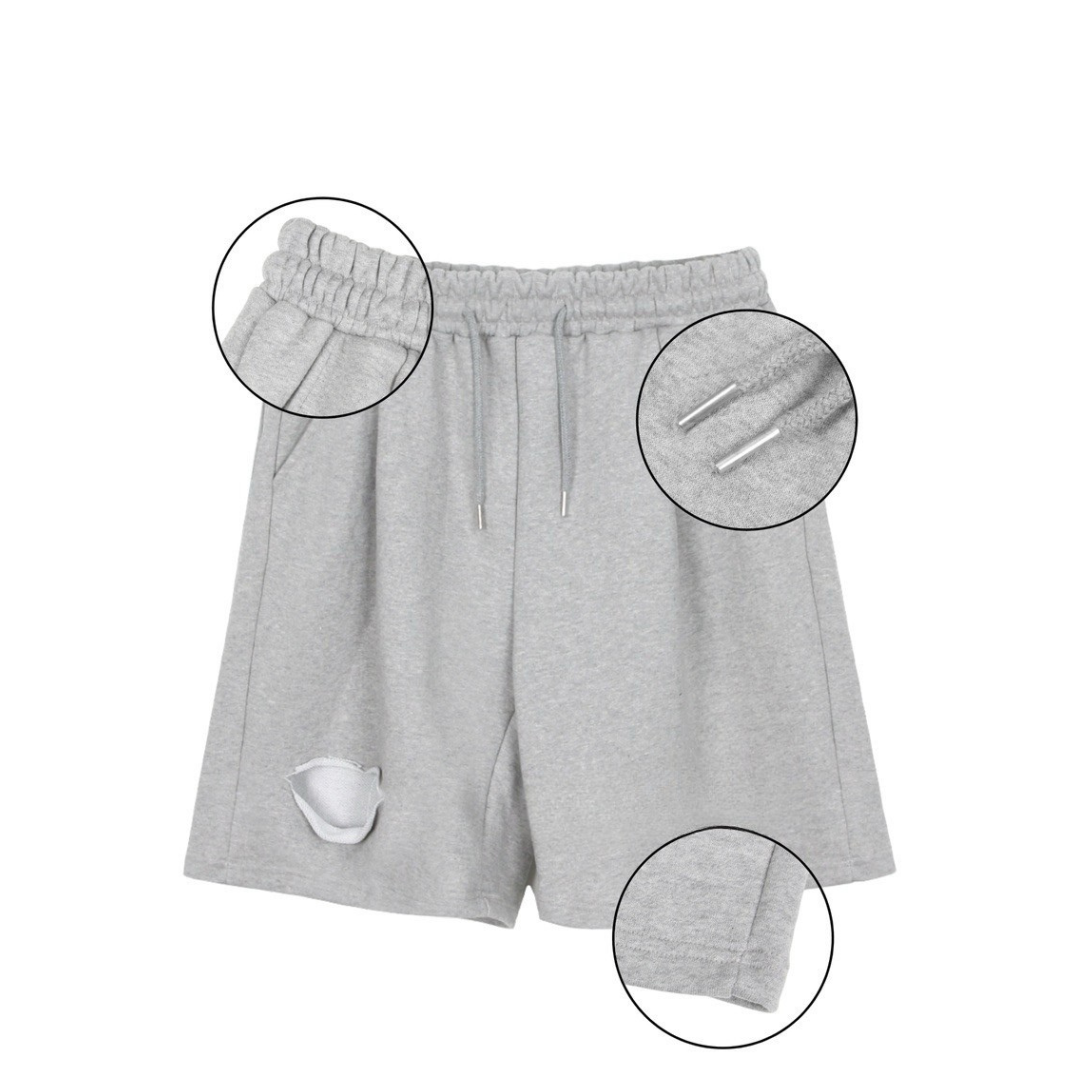 Distressed Wash Shorts